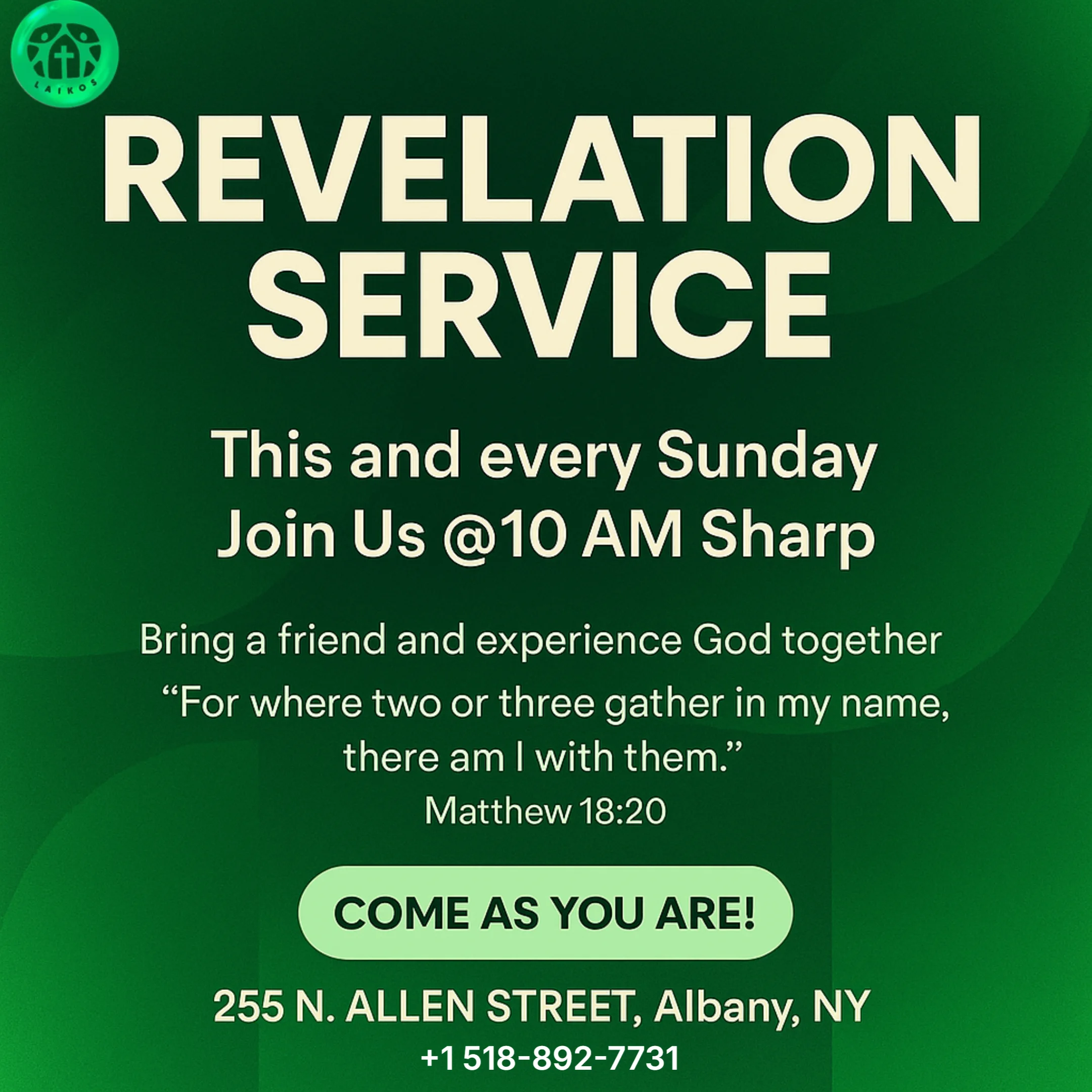 Sunday Revelation Service